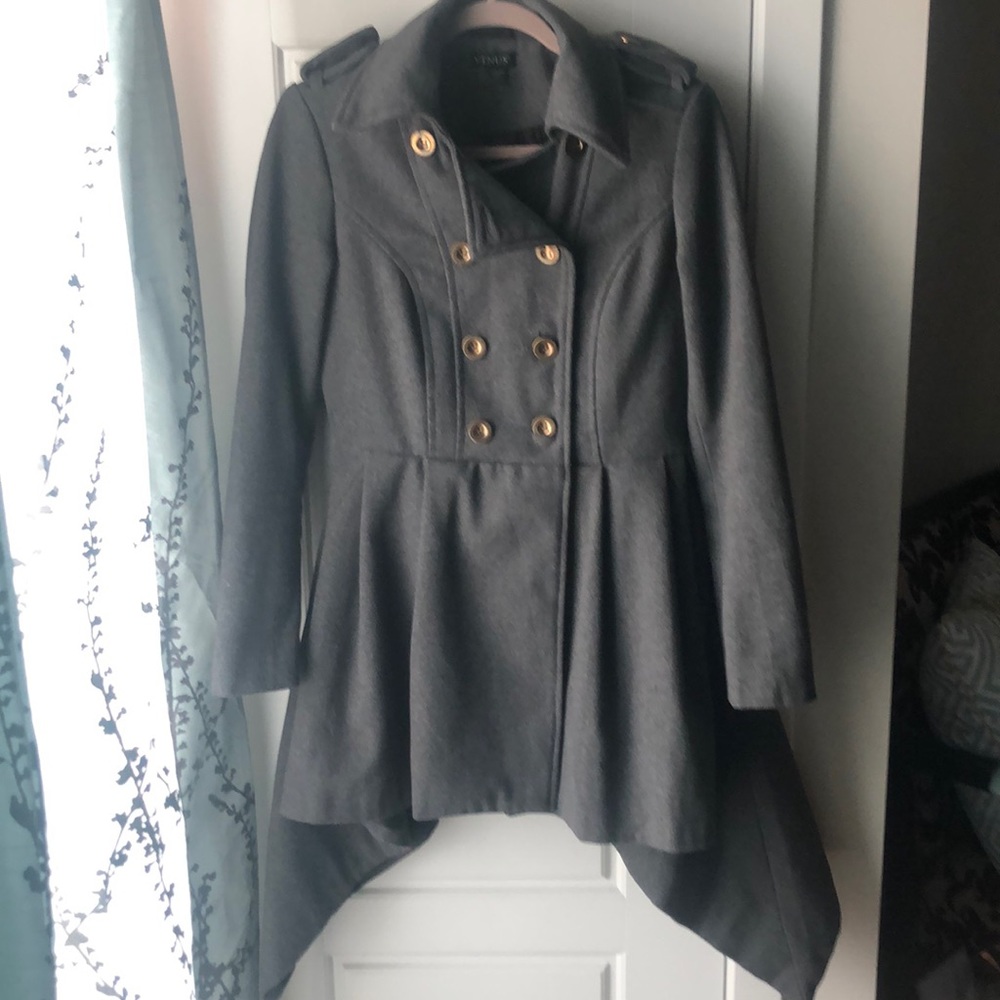 Gray pea coat